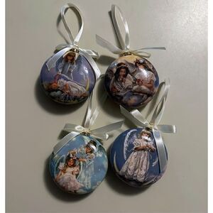 Vintage 90s Heaven's Angel Sandra Kuck Little Girl Angel Hanging Ornaments lot 4
